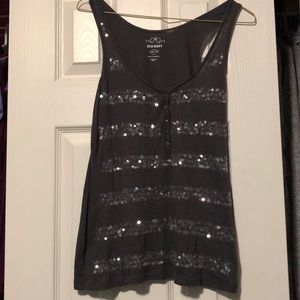 Sparkly grey tank top